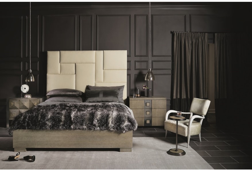 Cal King Bedroom Set : Traditional Victorian Style Bed In Cream Leather